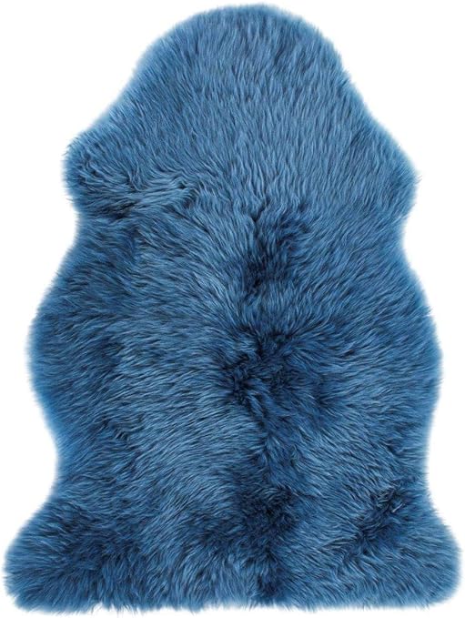 Luxor Living Kuscheliges Schaffell 100 Lammfell Mit Lederrucken Echtes Fell Farbe Aschblau Amazon De Kuche Haushalt