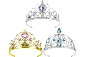 BIBUTY Princess Crowns Tiara for Little Girls, Toddler Girl Tiara Crown Princess Dress Up Accessories, Birthday Dress Up Crown, Costume Set Toy Gift for 3 4 5 6 Year Old Toddler Girl