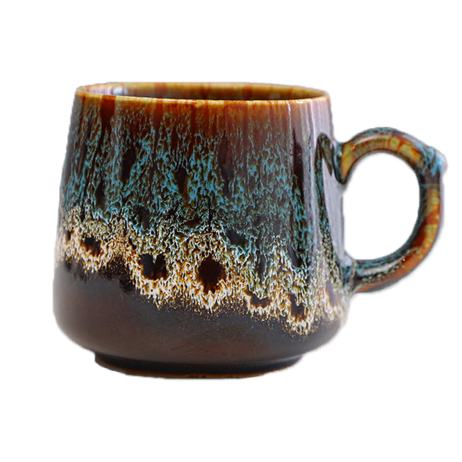 TuYines Coffee Mug,400ml Ceramics Coffee Cup,Stoneware Coffee Mugs,Tea Mugs,Porcelain Coffee Mug,Cappuccino Cups,Pumpkin Shape Cups for Office and Home, Gift and Present