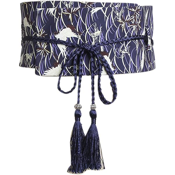 Japanese Yukata Kimono OBI with Tassel Belt Harajuku  display picture 2