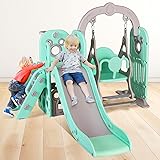 MAMIZO 6 in 1 Toddlers Slide and Swing Set, Kids
