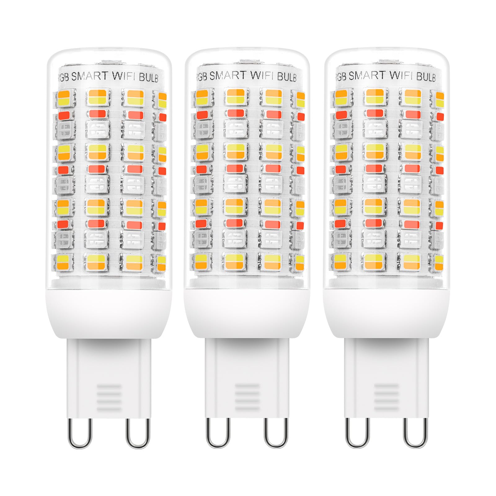Photo 1 of I-SHUNFA Wi-Fi RGBCW Smart G9 LED Bulbs,Compatible with Alexa/Google Home,Multicolour Dimmable,2700K-6500K,AC 120V 4W,400LM Brightness Adjustable 1%-100%,with Musical Rhythm LED Light Bulb,3 Pack
