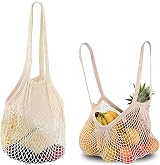 NUDFSY 2Pcs String Bag Net Bags Reusable Mesh Produce Bags Grocery Shopping view 1