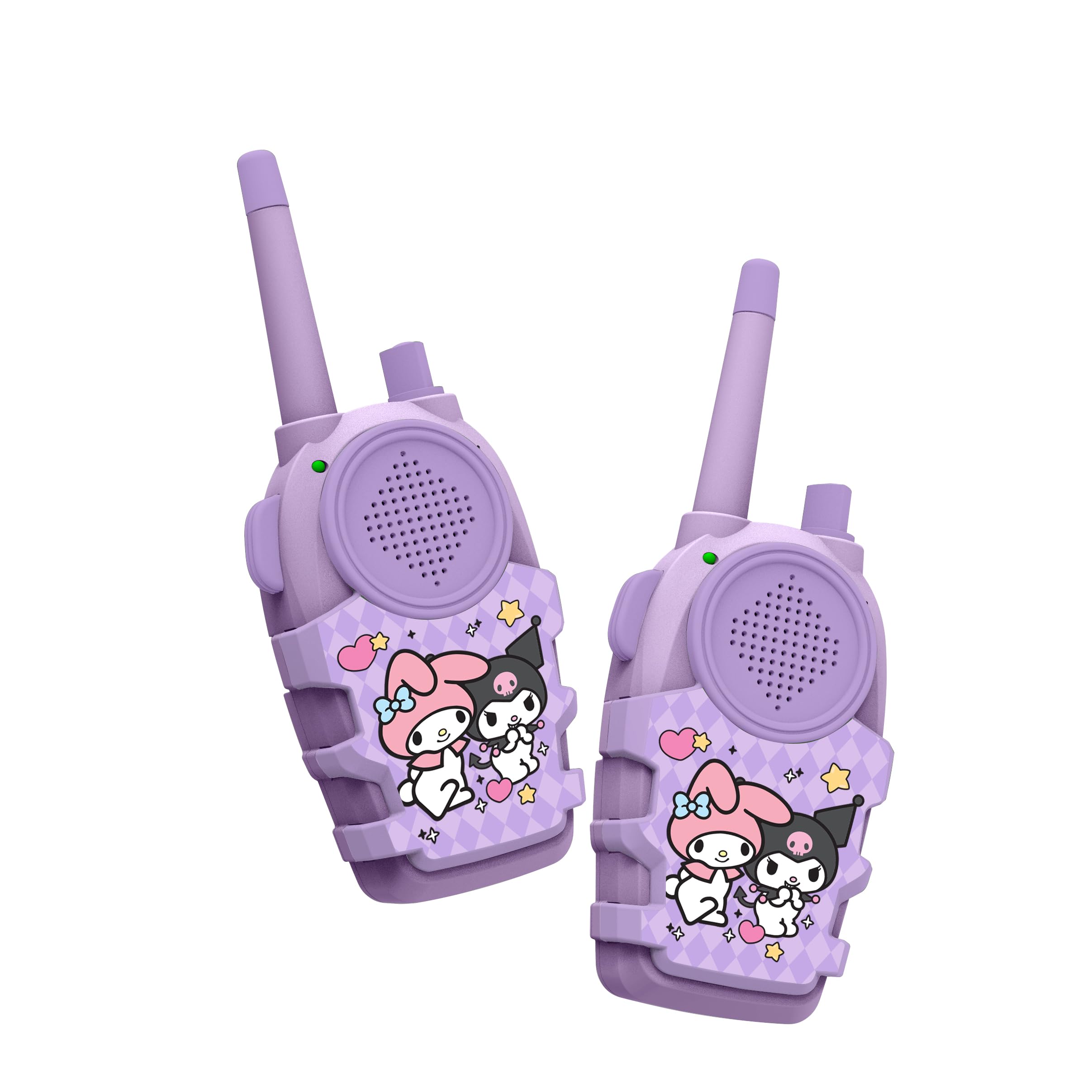 OTL Technologies Kuromi and My Melody Walkie Talkie Set, Static-Free Communication, 150m Range, Push-to-Talk Function, Ages 3+