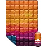 zzlamb Camping Blanket for Cold Weather,Outdoor Puffy Blanket Portable Down Alternative,Windproof Warm Cloak with Snaps,Cozy Quilt Backpacking Picnic RV Travel Plane Car Hammock Beach Climbing