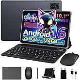 Tablet 2026, Android 16 Tablet with Keyboard, 24GB +256GB/2TB, Android 16 with Gemini Ai, 10 inch Tablet with 5 Year Warranty