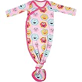 Copper Pearl Baby Gown - Knotted Newborn Sleepers for Baby Boy and Girl, Soft Stretchy Long Sleeve Infant Gowns with Bottom Tie and Hand Mittens, Perfect Hospital Coming Home Outfit (Abby and Pals)