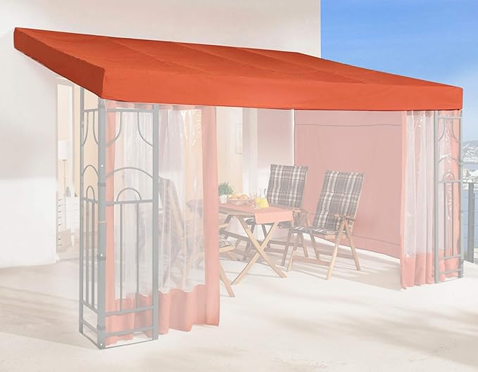 QUICK STAR Ersatzdach für Anbau Pergola Romana 3x4m Pergoladach Bezug Terra