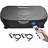 Homesy Vibration Plate Exercise Machine, Vibrating Plate for Lymphatic Drainage, Full Body Shake Platform Board for Home Fitness and Fat Burning, Sport Gym Equipment for Women Men