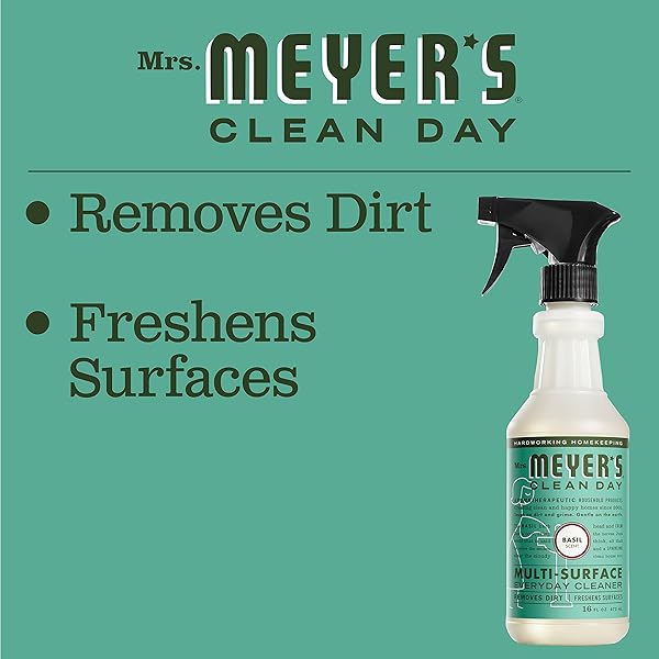 MRS. MEYER’S CLEAN DAY MULTI-SURFACE EVERYDAY CLEANER, BASIL 16 OZ (PACK OF 6)