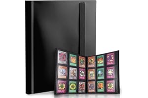 PUPTILY Card Binder, 9 Pocket Trading Card Album Folder,20 Pages, 360 Card Capacity Sports Card Binder, Premium Card Binders Compatible with MTG, TCG, Baseball Cards (Black)
