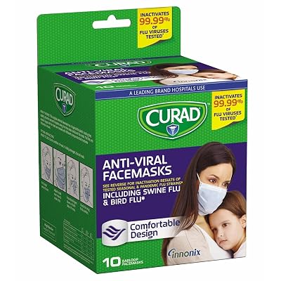Curad Antiviral Face Mask, 10 Count3 Packs