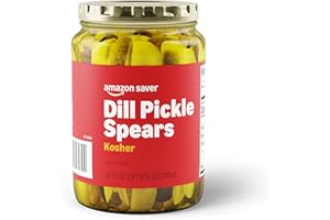 Amazon Saver, Kosher Dill Pickle Spears, 24 Fl Oz (Previously Happy Belly, Packaging May Vary)