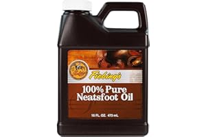 Fiebing's 100% Pure Neatsfoot Oil 16 oz - Leather Conditioner & Preservative with All Natural Animal Oil - Waterproof, Soften, Restore, & Strengthen Leathercraft Shoe, Boot, Belt, Saddle, Couch, Purse