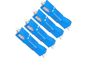 Danfetsoy SC Male to LC Female Fiber Optic Adapter, Single Mode 9/125um SC/UPC Male to LC/UPC Female Adapter Connector for Optical Power Meter (4 Pack)
