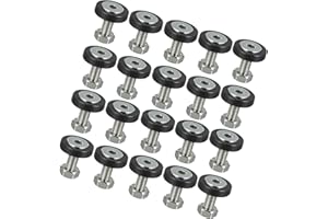 Partuto 20 Pcs Car Motorcycle Black M6 Fender Bumper Washer Bolt Nuts Kit Aluminum Alloy Engine Bay Fastener Replacement