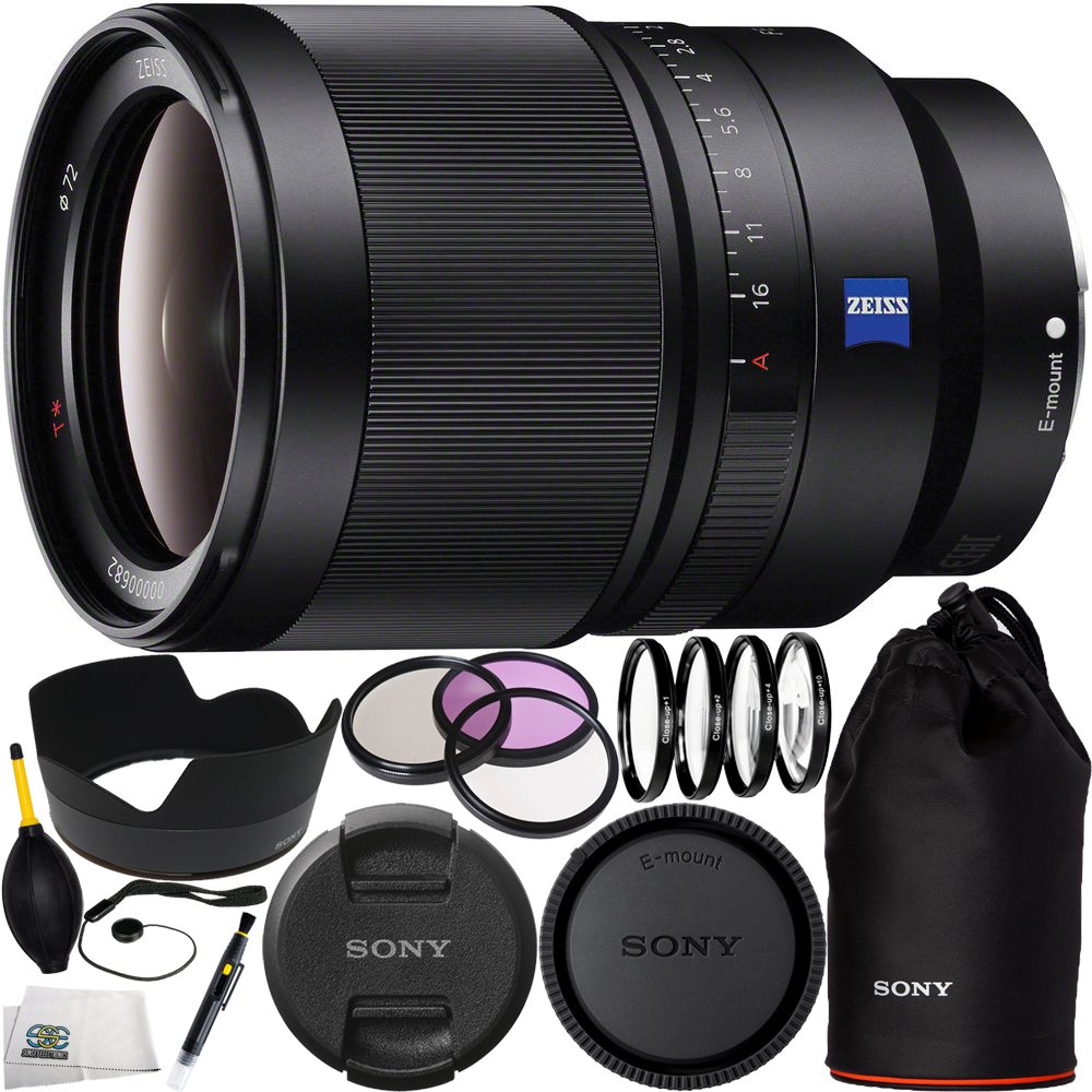 Sony Sel35f14z Distagon T Fe 35mm F 1 4 Za Standard Prime Lens Bundle 15pc Accessory Kit