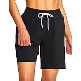 YGDSX Women's 3''/5''/7'' Swim Board Shorts Quick Dry Beach Shorts with Liner Pockets Swimsuits Bottoms Trunks for Women