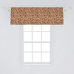 Ambesonne Animal Print Window Valance, Repeating