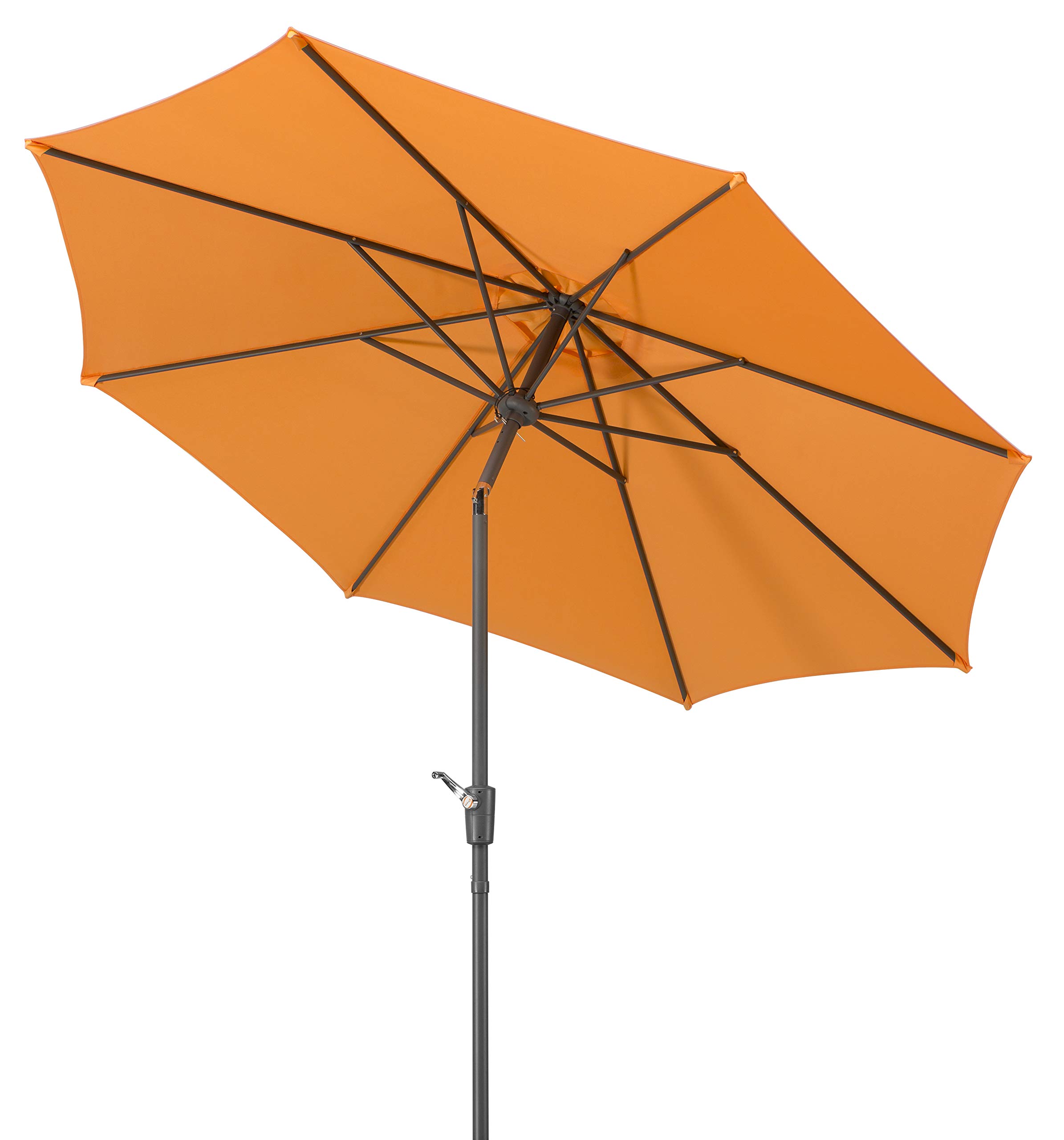 Schneider 640-75 Umbrella Harlem approx 270 cm Ø, 8-Part, Round, Mandarin, 270 x 270 x 260 cm