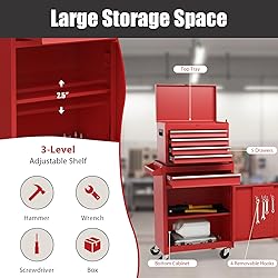 Goplus Tool Chest, 5 Drawers Rolling Tool Cabinet