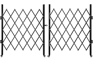 OLIPIC Upgrade Scissor Folding Door Expand Gate, Flexible Expanding Security Gate for Garage Yard, 118.11" W x 59.06" H