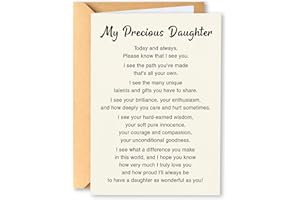 Birthday Card for Daughter from Mom or Dad, Funny Touching Greeting Card for Adult Daughter, Granddaughter, Sister - Unique B