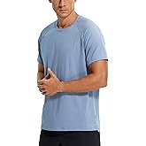 CRZ YOGA Men's Workout Short Sleeve T-Shirt Quick Dry Gym Athletic Running Stretchy Tee Shirts Top