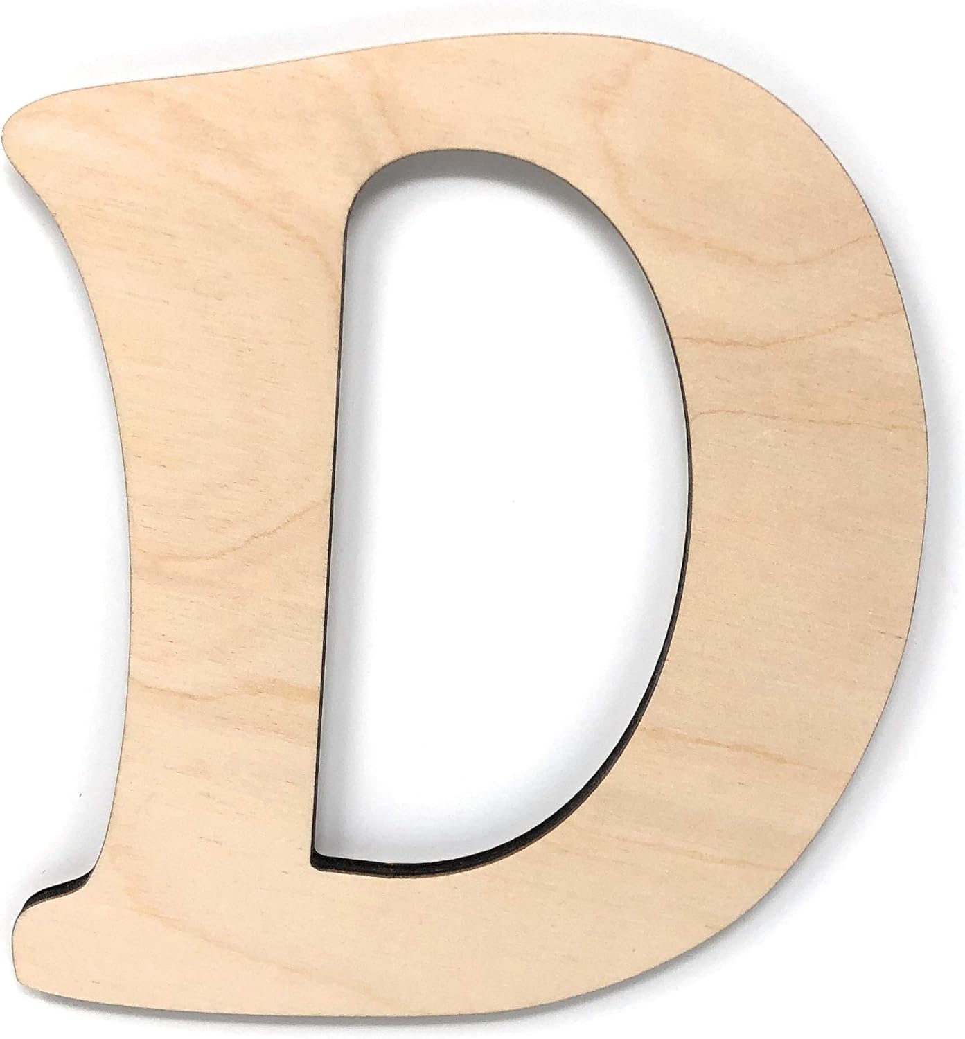 Gocutouts 6" Wooden D Unfinished Wooden Letters Package of 2 Paint Ready Wall Decor (Style #3, D)