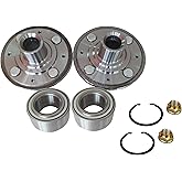 DTA 2 Front Wheel Hubs + 2 Wheel Bearings Replace Dorman 930-981 510030 Compatible with 1994-2001 Acura Integra; 1992-2000 Honda Civic EX, Si Models with ABS;1994-1997 Civic Del Sol with ABS