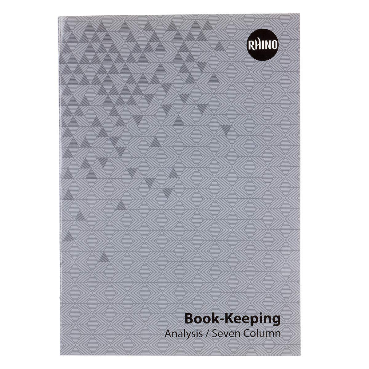 RHINO A4 Bookkeeping Book, Analysis/7-Column, Accounts & Ledger Book, 32-Page / 1-Pack, Office & Stationery Supplies — image 1