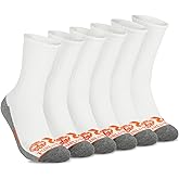 Timberland PRO Mens Sorbtek Moisture Control Mens Socks, Arch Support, Cushioned Footbed (Size 7-12; 6 Pairs) set