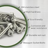 AMLOOPH M8 Socket Head Cap Screws 40mm A2 Stainless Steel Pack of 10 view 5