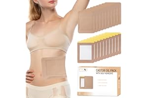 STFOCE 20pcs Castor Oil Pack Wrap, Disposable Castor Oil Pack Self-Adhesive, 7.9"x5.5", No Leakage, No Wash, Portable (Oil Not Included)