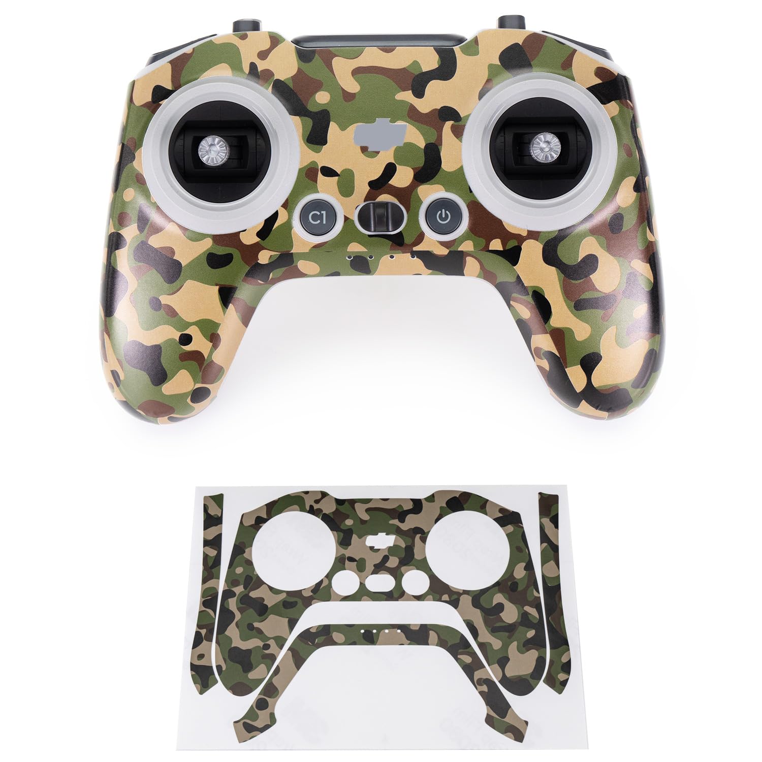 WRAPGRADE Skin Compatible with DJI FPV RC/DJI FPV Remote Controller 3 (Woodland Camo)