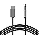 TALK WORKS USB C to 3.5mm Aux Jack Audio Cable - 6ft Braided Type C Cord Heavy Duty Headphone Stereo Adapter for Samsung Gala