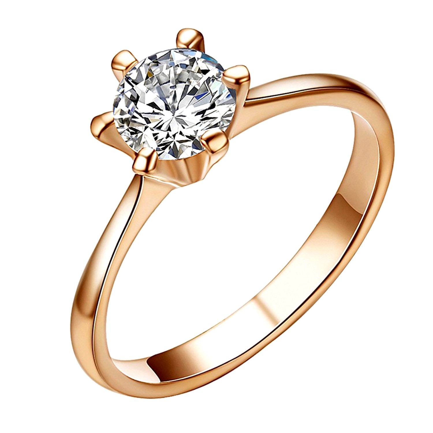 Yoursfs Anillo Elegante de Mujer de Chapado platino oro k con Circonitas