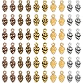 PH PandaHall 150pcs Pine Cone Charms 5 Colors Tiny Pinecone Charm, 13x7mm Tibetan Style Thanksgiving Fall Autumn Harvest Charms for Earring Bracelet Necklace Jewelry Making Crafts
