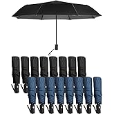 Amylove 16 Pack of Rain Umbrellas Bulk Travel Windproof Automatic Open and Close Collapsible Portable Folding Small Compact Umbrellas for Family Men Women