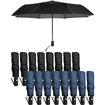 Amylove 16 Pack of Rain Umbrellas Bulk Travel Umbrellas Windproof ...