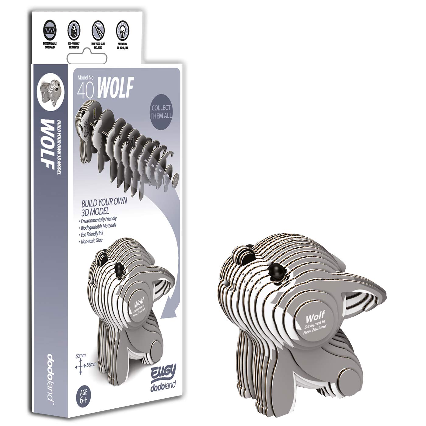 EUGY 3D Wolf Model, Craft Kit