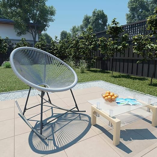 Festnight Garten Schaukelstuhl Poly Rattan Schwingstuhl Relaxstuhl Korbsessel Modern Moonchair Gartenstuhl 72 5x77x90 Cm Grau Amazon De Kuche Haushalt