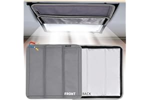 Rvingpro Foldable RV Vent Shade, 16"x16", Blackout & Reflective, Silver Grey