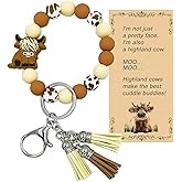 SHINYHARBOR Silicone Beaded Keychain Wristlet Bracelet,Key Wrist Jesus Cross Keychains for Women Girls