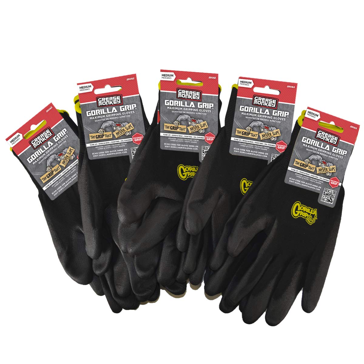 Gorilla Grip Slip Resistant All Purpose Work Gloves 5 Pack eBay