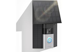 4W Solar Charger Compatible with Ring Battery Doorbell (USB-C Port) Waterproof Continuously Ring Doorbell Solar Panel - Black