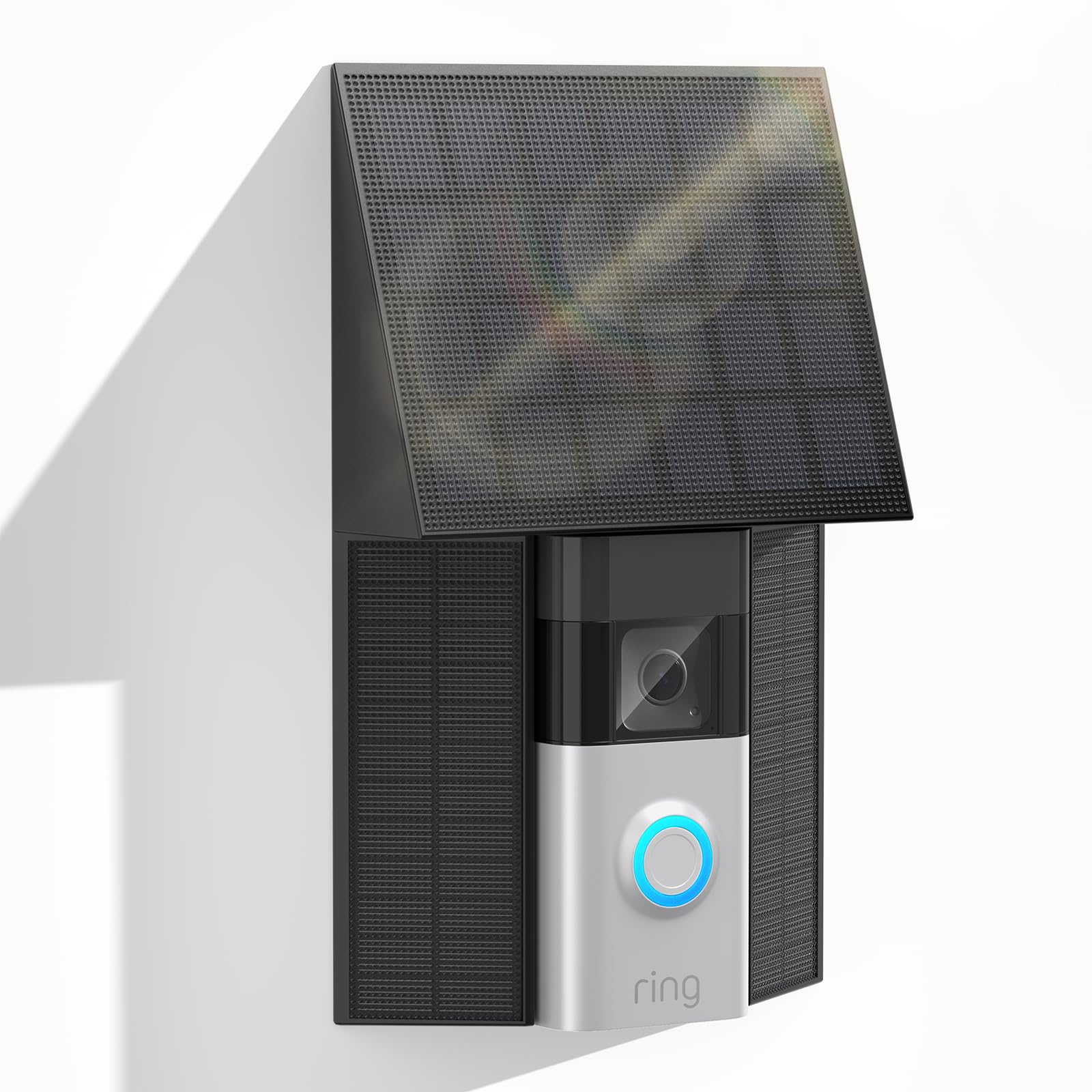 Photo 1 of 4W Solar Charger Compatible with Ring Battery Doorbell (USB-C Port) Waterproof Continuously Ring doorbell Solar Panel-Black 1 Pack