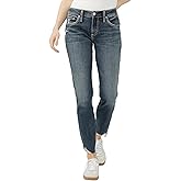 Silver Jeans Co. Womens Boyfriend Mid Rise Slim Leg Jeans
