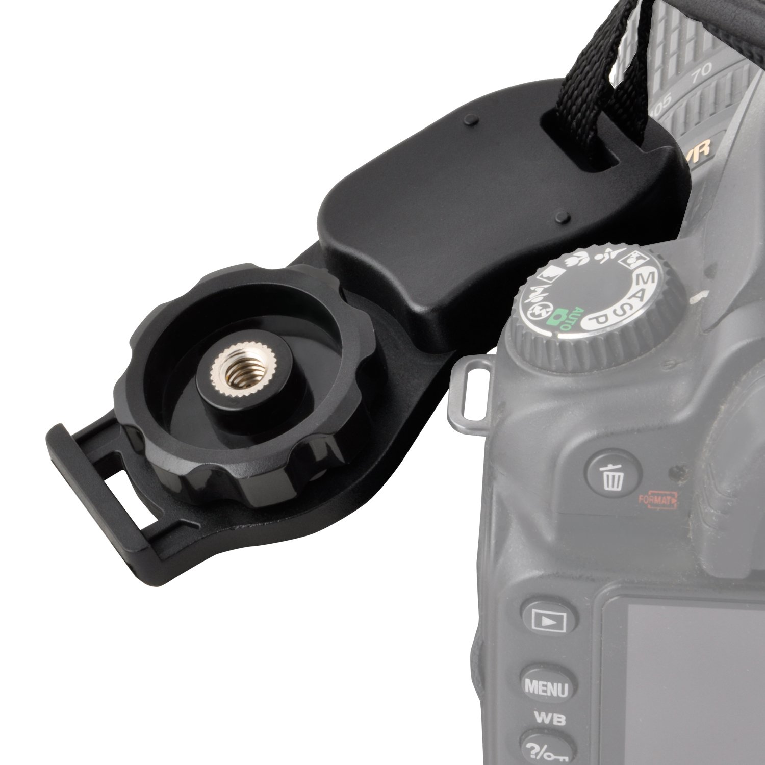 pangshi Universal Padded Leather Camera Hand Grip Wrist Strap with 1/4 inch Screw Mount Compatible with Canon EOS T5i T4i T3i 60D 70D 5D Nikon D7200 D7000 D600 D800 D90 Sony Olympus SLR DSLR Camera