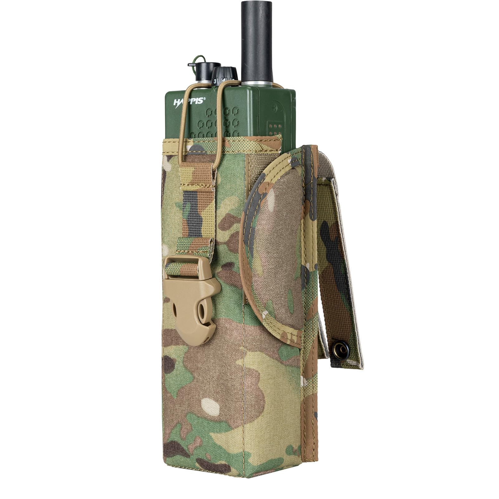 EXCELLENT ELITE SPANKER Tactical Universal Radio Holster Pouch Holder Case Bag Molle Adjustable Military Walkie Talkie Holder(Multicam)